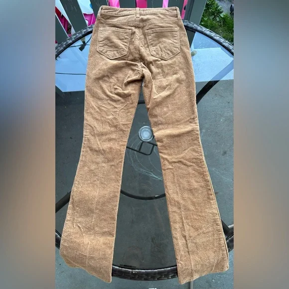 SOLD🤎L'AGENCE Oriana Corduroy High Rise Straight Leg Jean Pants in Tan - Size 25 - Picture 8 of 16